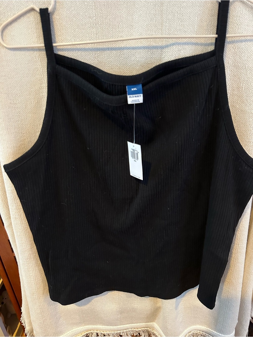 Old Navy Black Ribbed Tank Top XXL